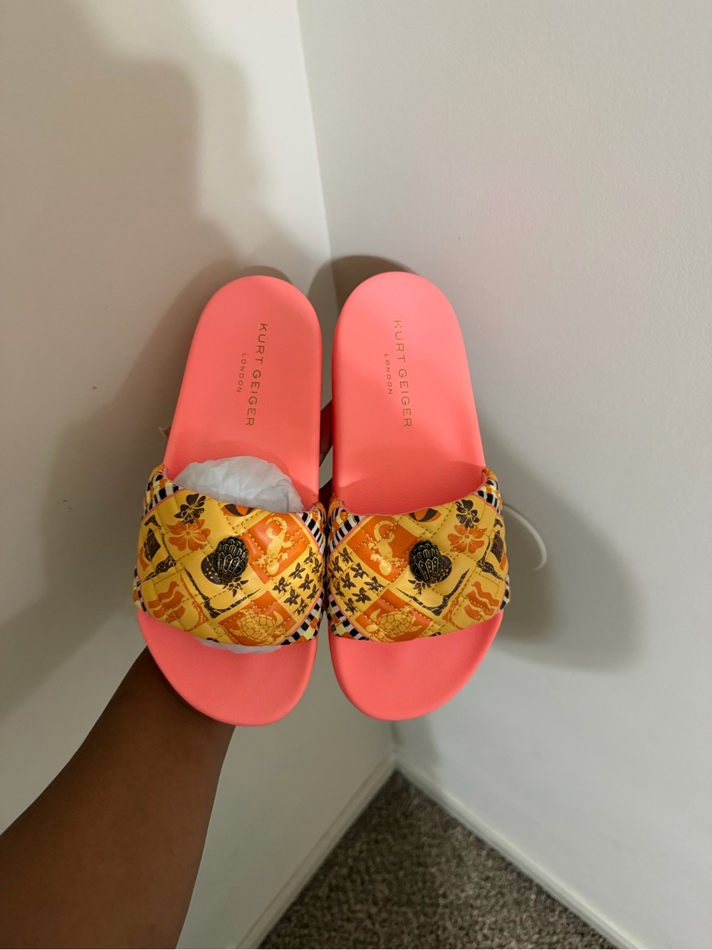Kurt Geiger Mustard Sandals (Meena Eagle) - US 9 EUR 40